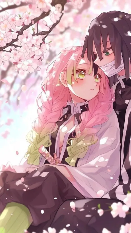 ai character: Obanai x Mitsuri background