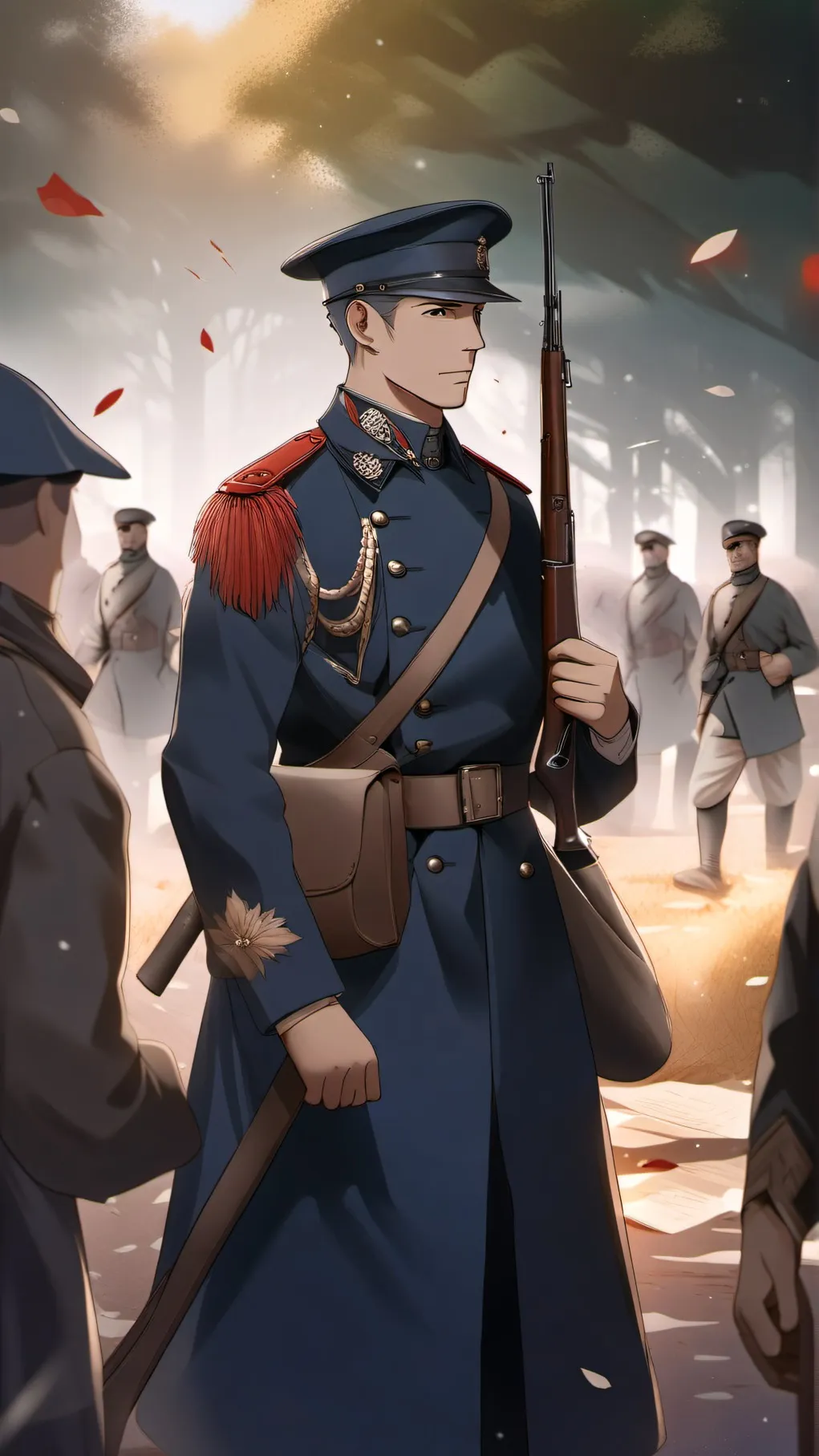 ai character: ww1 french soldier background