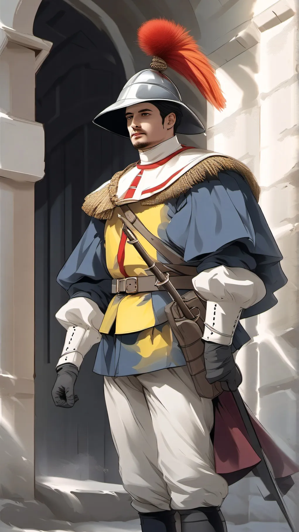 ai character: Swiss guard background
