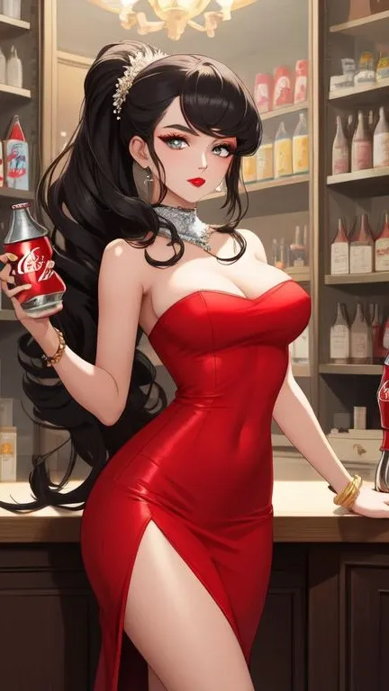ai character: CocaCola background