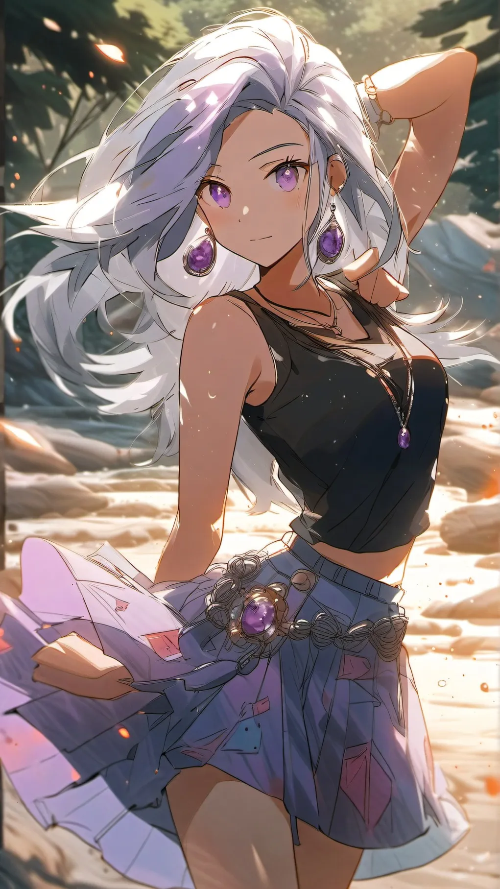 ai character: amethyst background