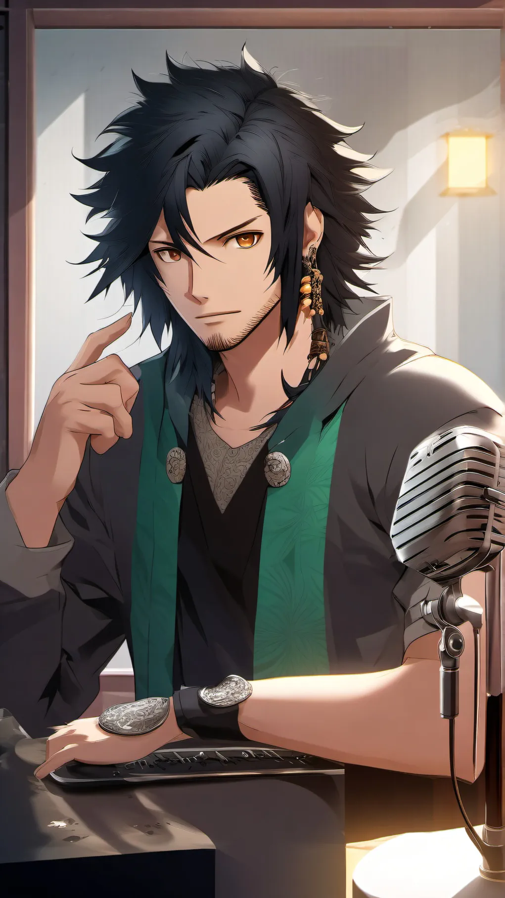 ai character: EraserMic background