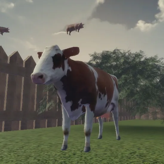 chat with ai character: a cow eating you