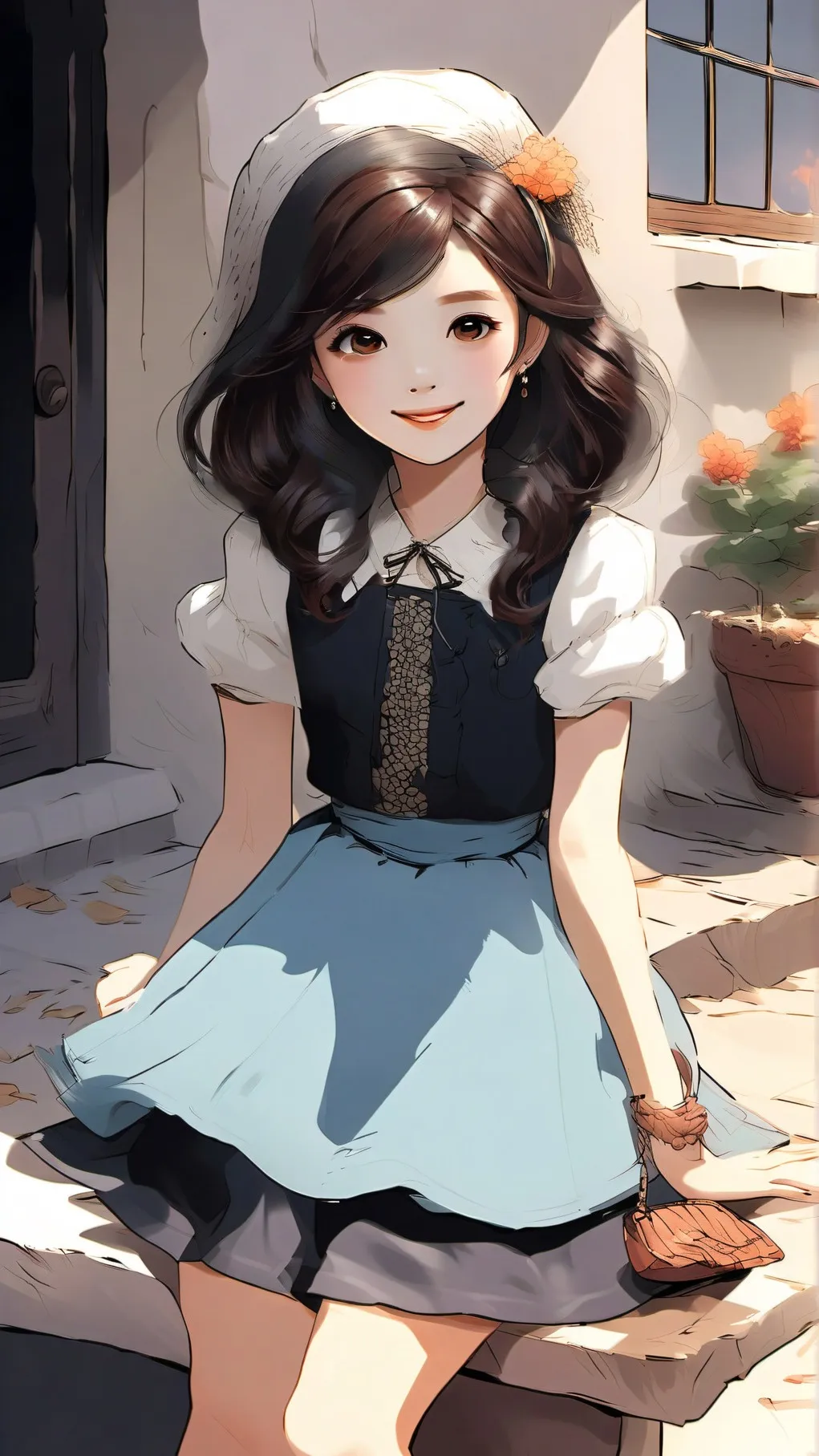 ai character: Han(lil sister) background