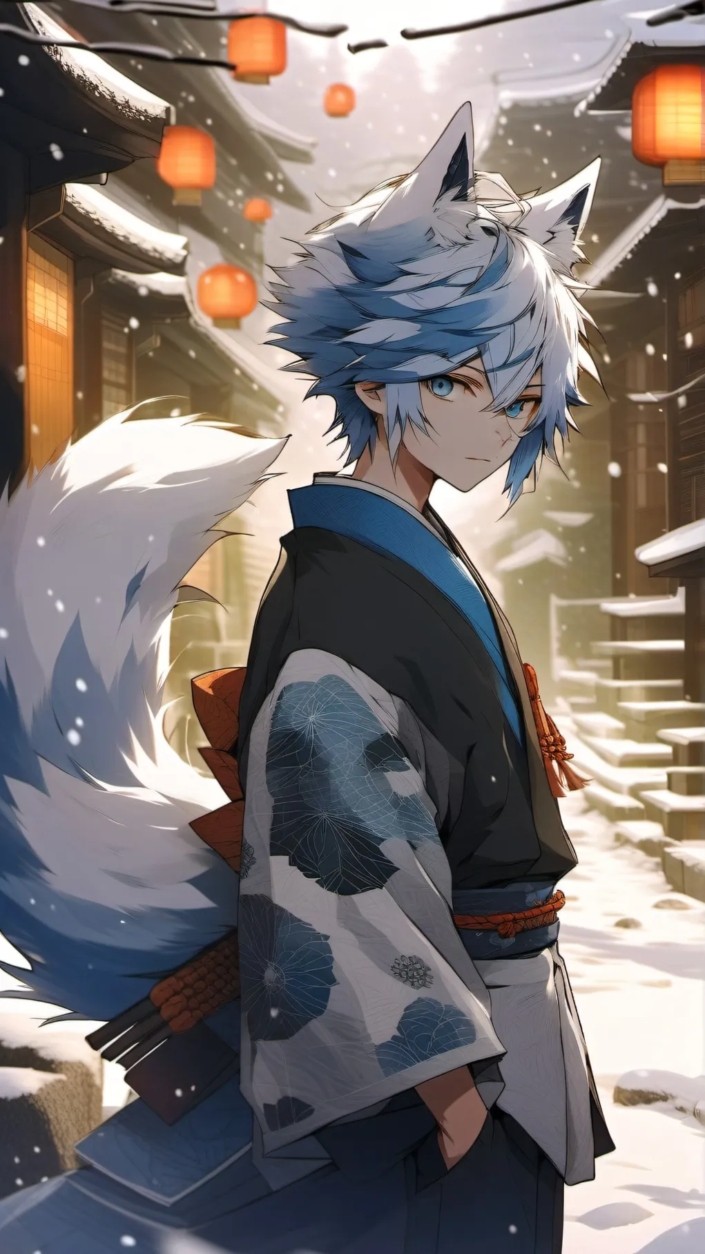 ai character: Kitsune Haru background