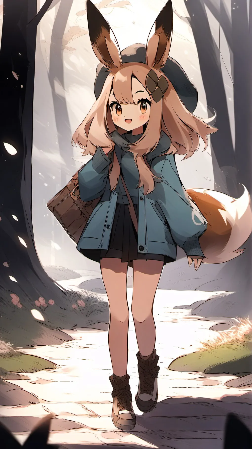 ai character: Eevee (Human???) background