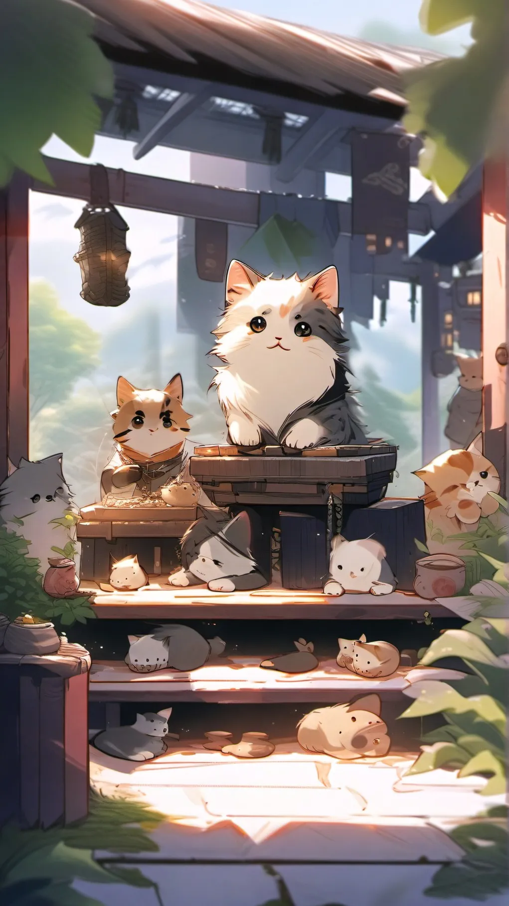 ai character: Sunny the Cat background