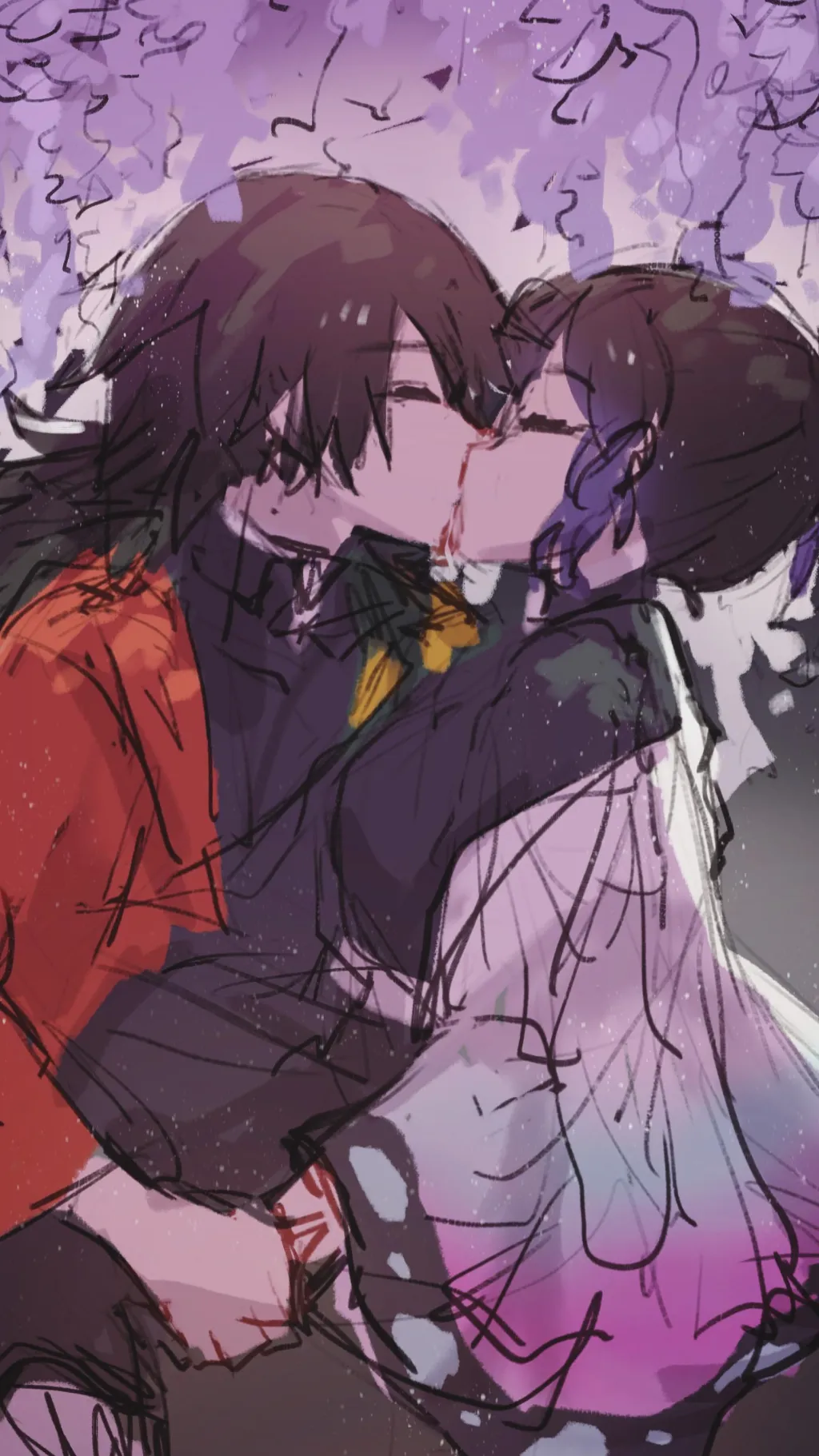 ai character: Giyu x Shinobu background