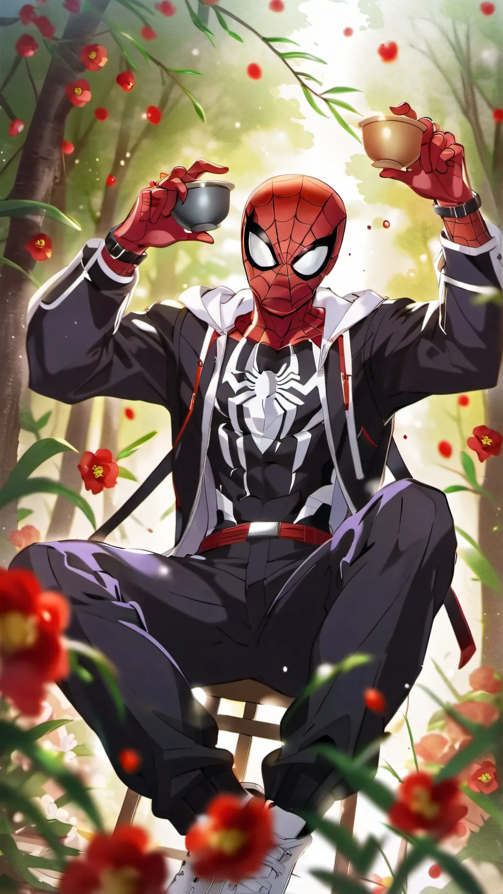 ai character: spiderman background