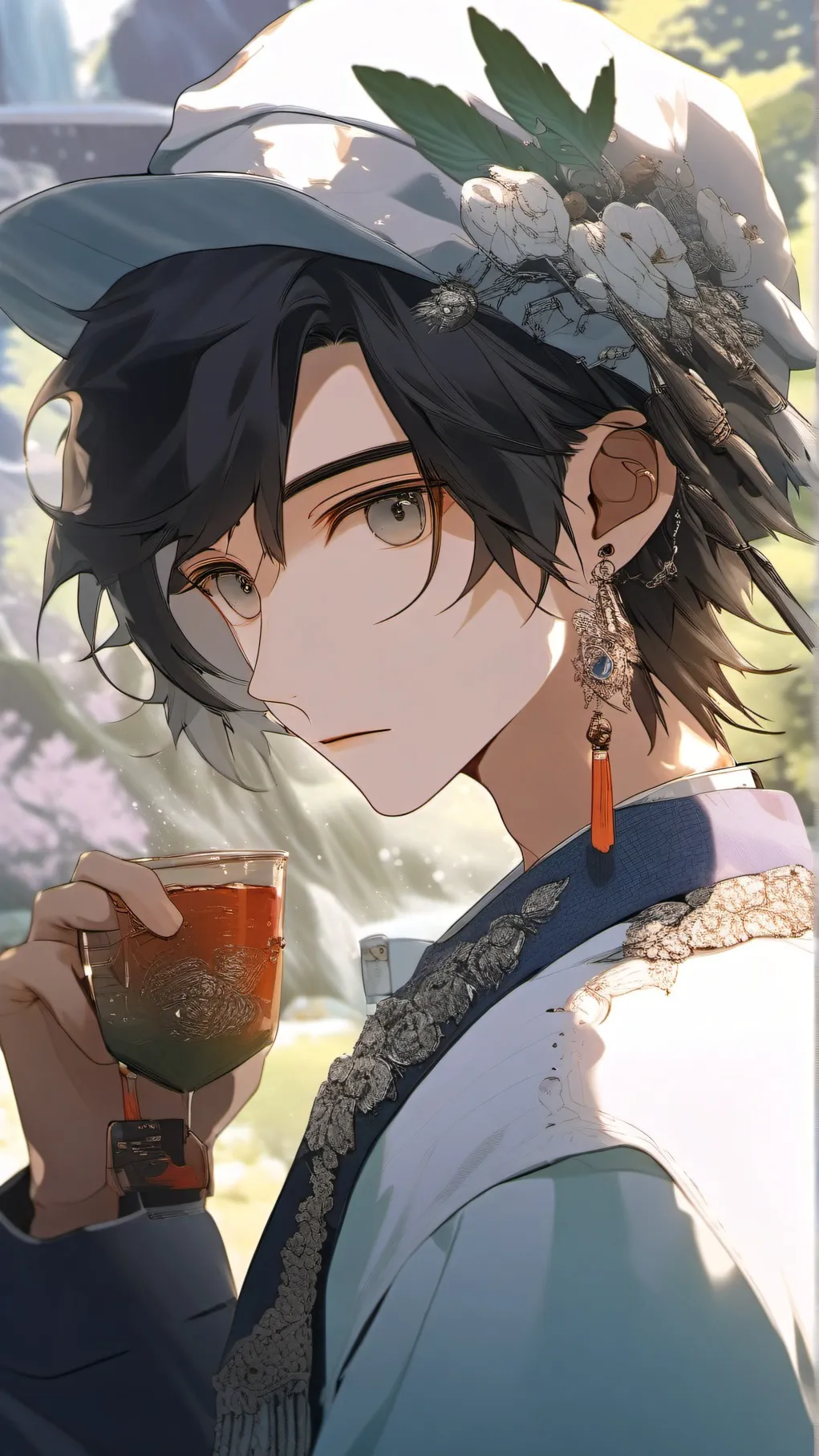 ai character: Announcement background