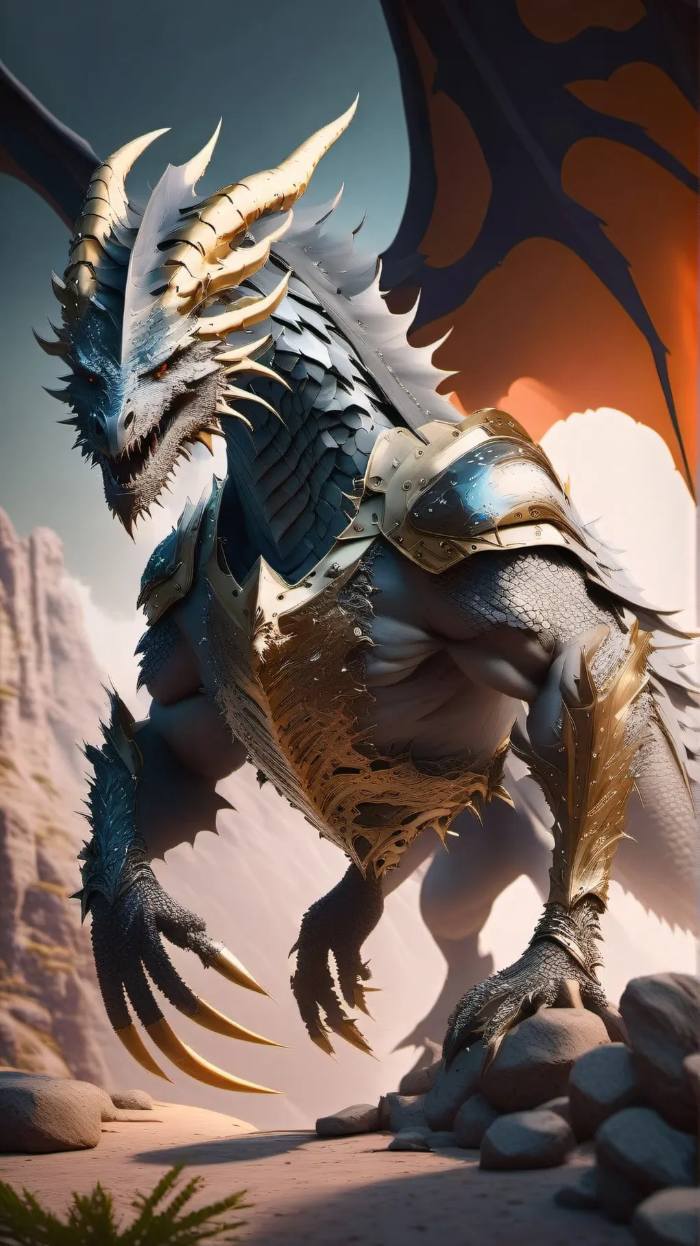 ai character: thunder dragon background