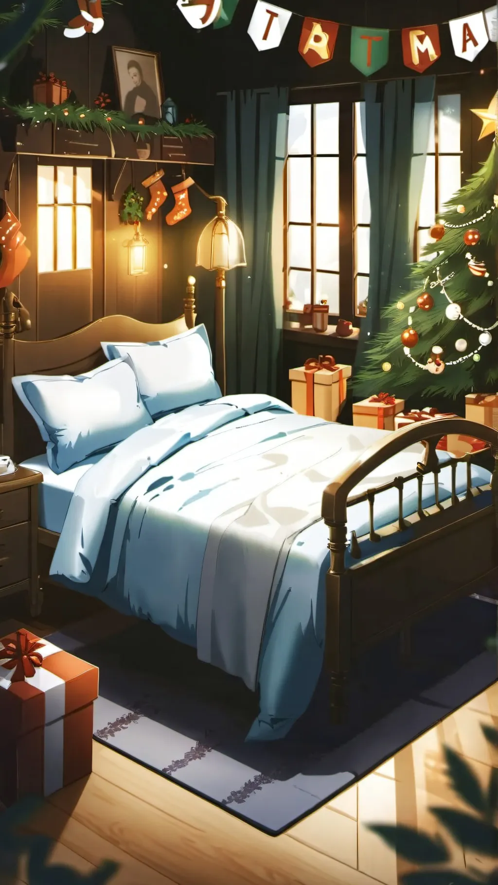 ai character: Helluva Christmas background