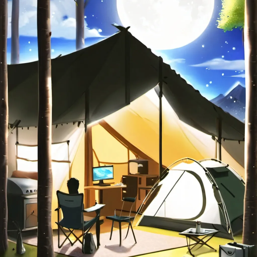 chat with ai character: Moxxie Camping