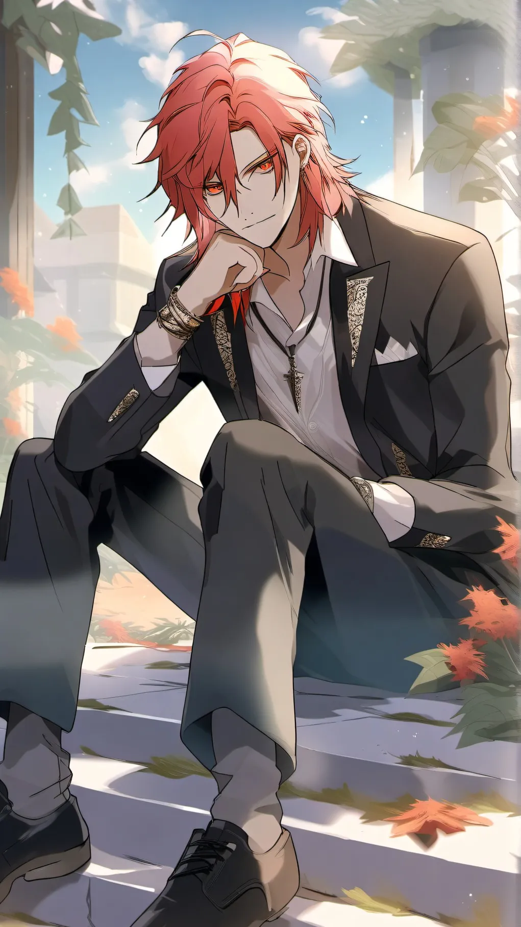 ai character: Alastor x Lucifer background