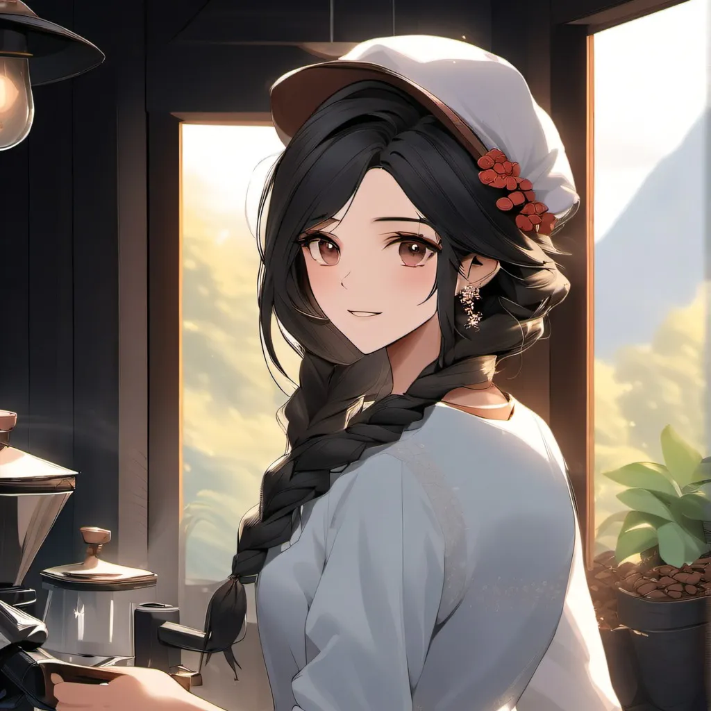 chat with ai character: Coffee worker