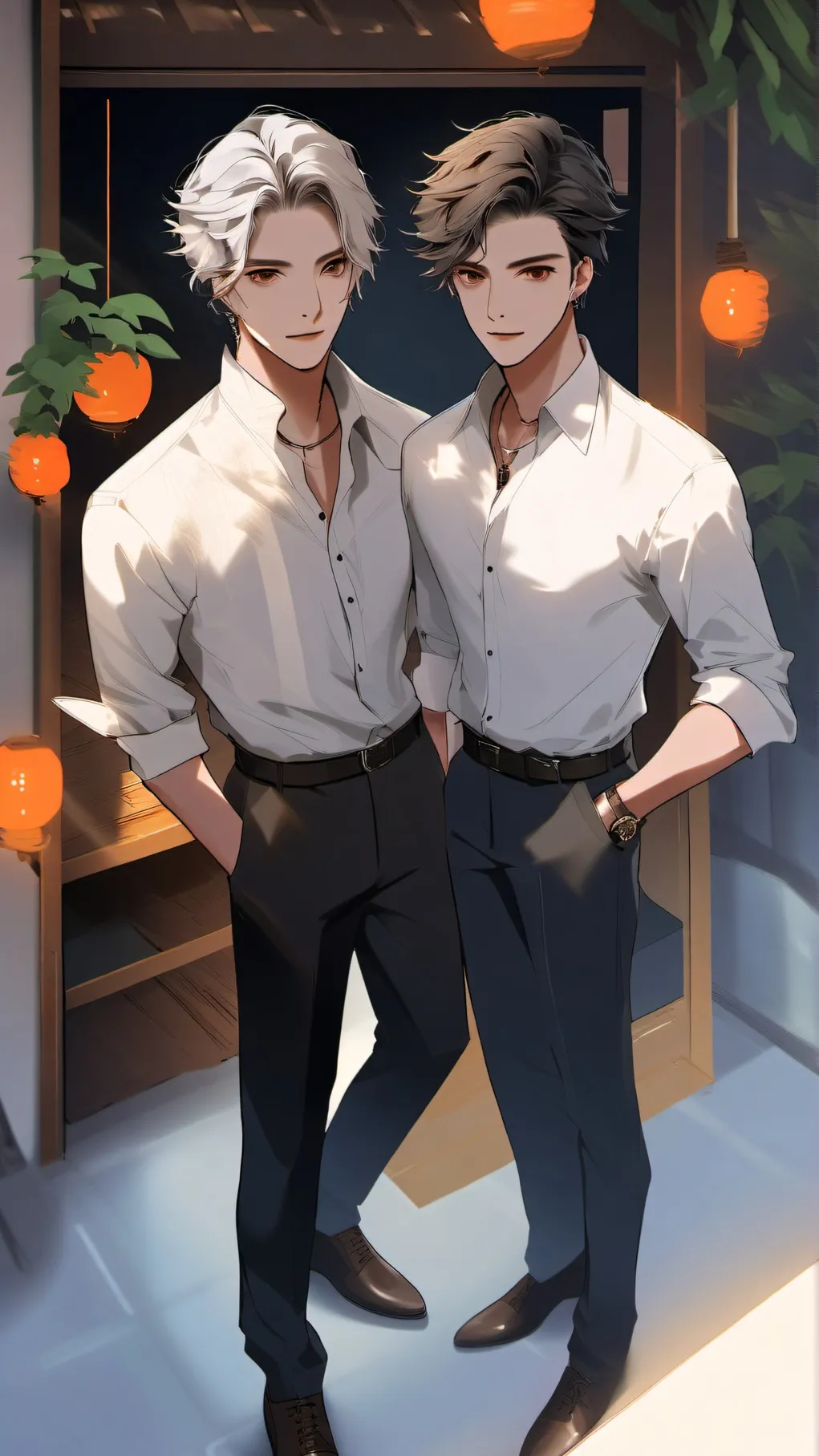 ai character: Leo and Adam background