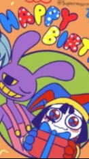 ai character: Tadc on birthday  background