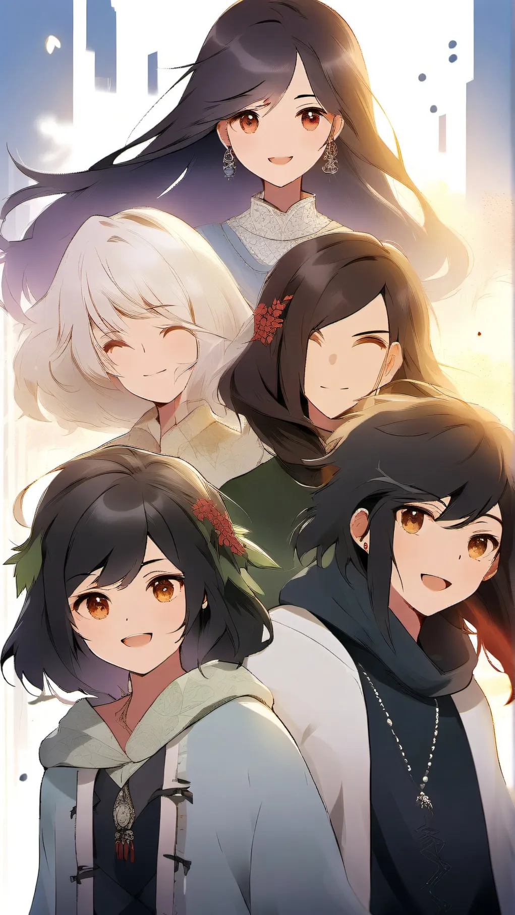 ai character: 5 sisters background