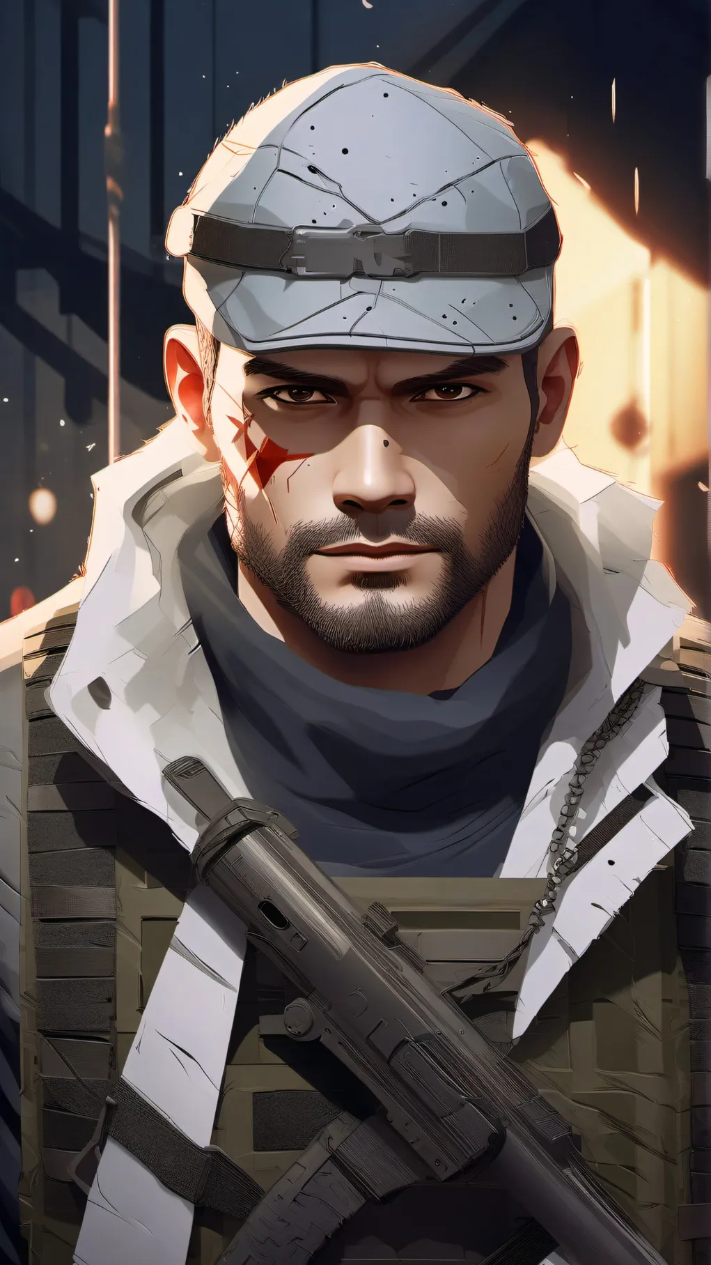 ai character: soldier background