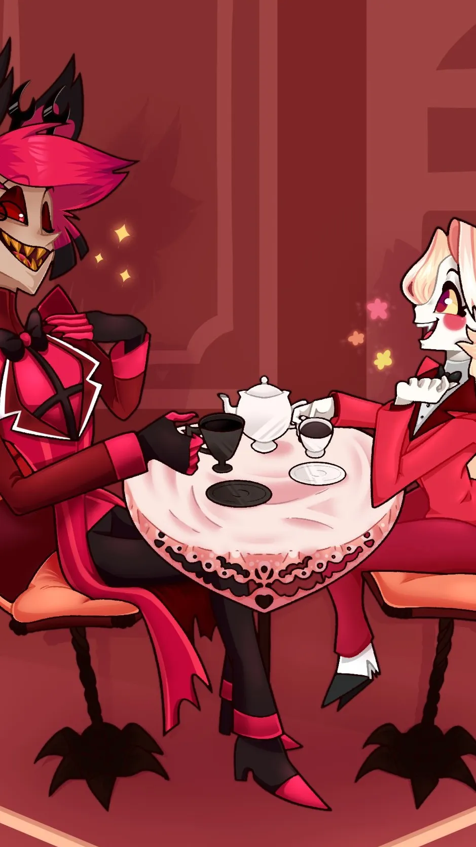 ai character: !Alastor!  background