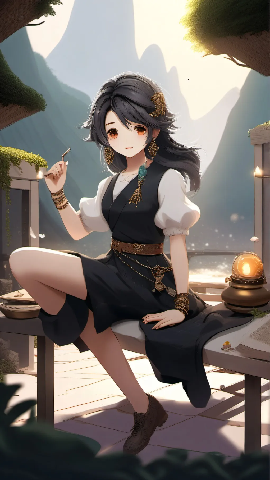 ai character: moonshell background