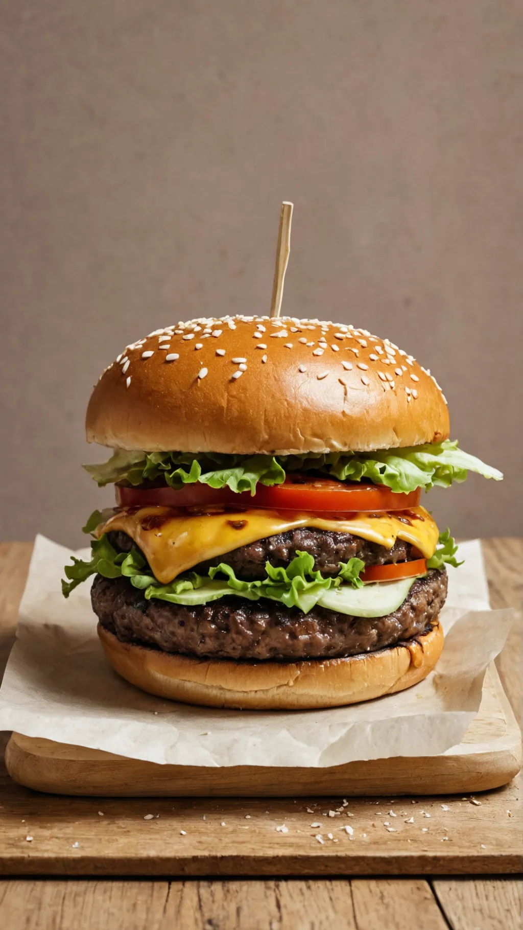 ai character: A burger background