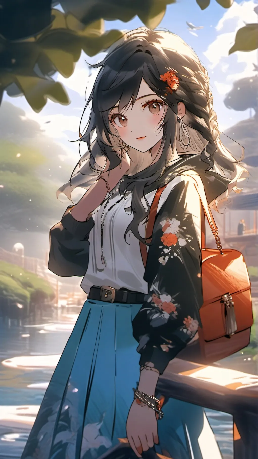 ai character: girl friend background