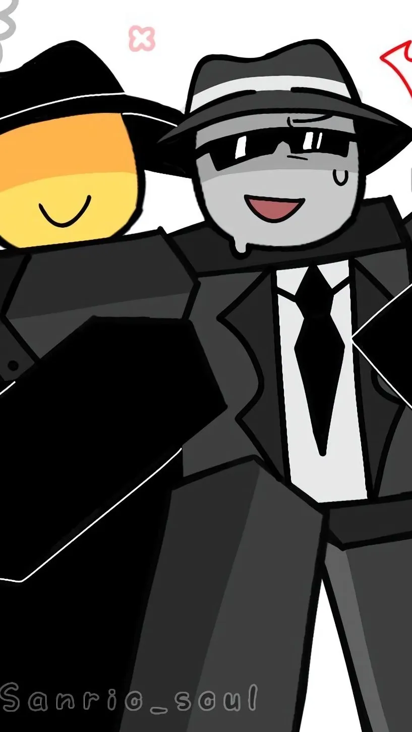 ai character: DOUBLE FEDORA background