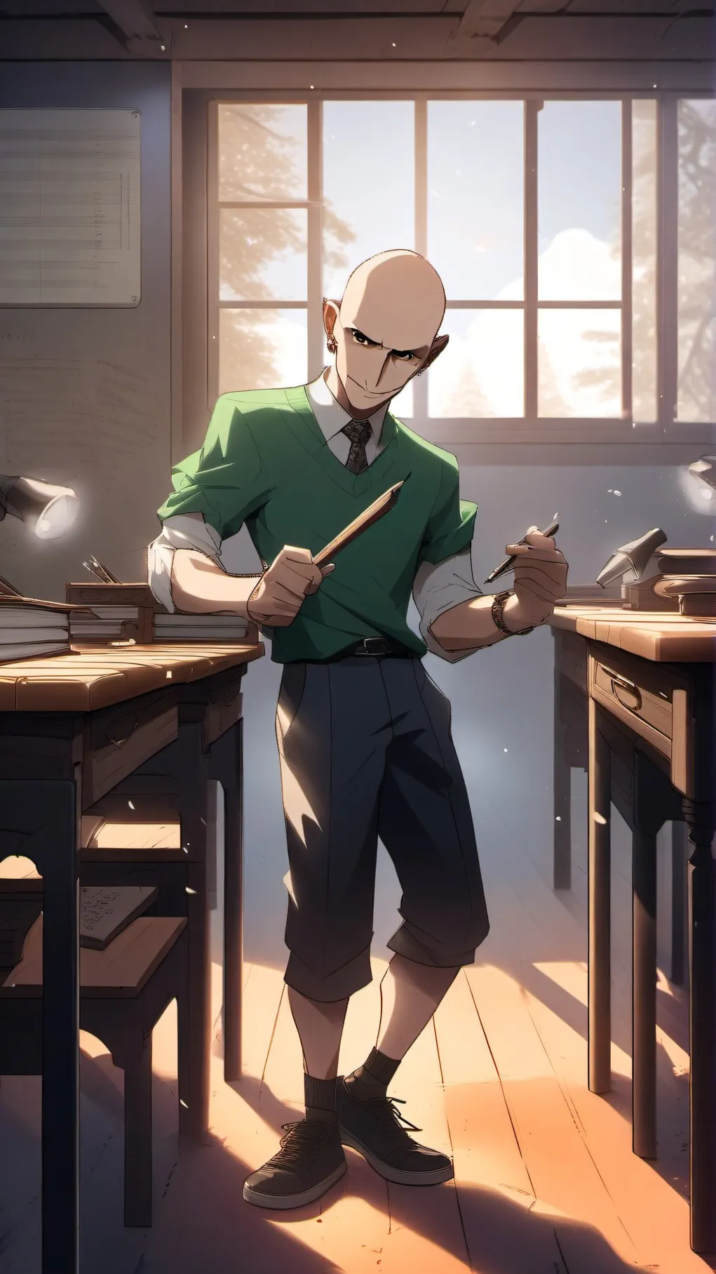 ai character: Baldi (brain rot) background