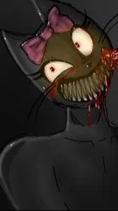 ai character: female cartoon cat background