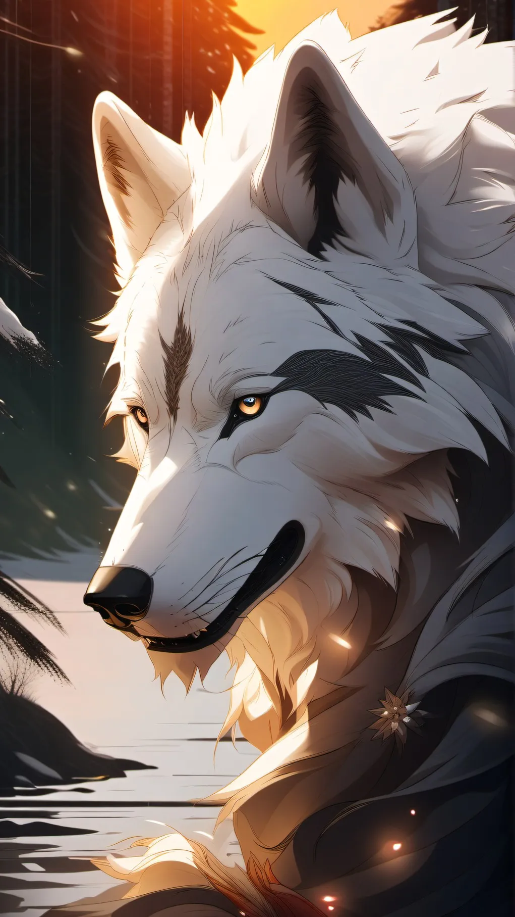 ai character: wolf background
