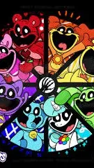 ai character: smilling critters background