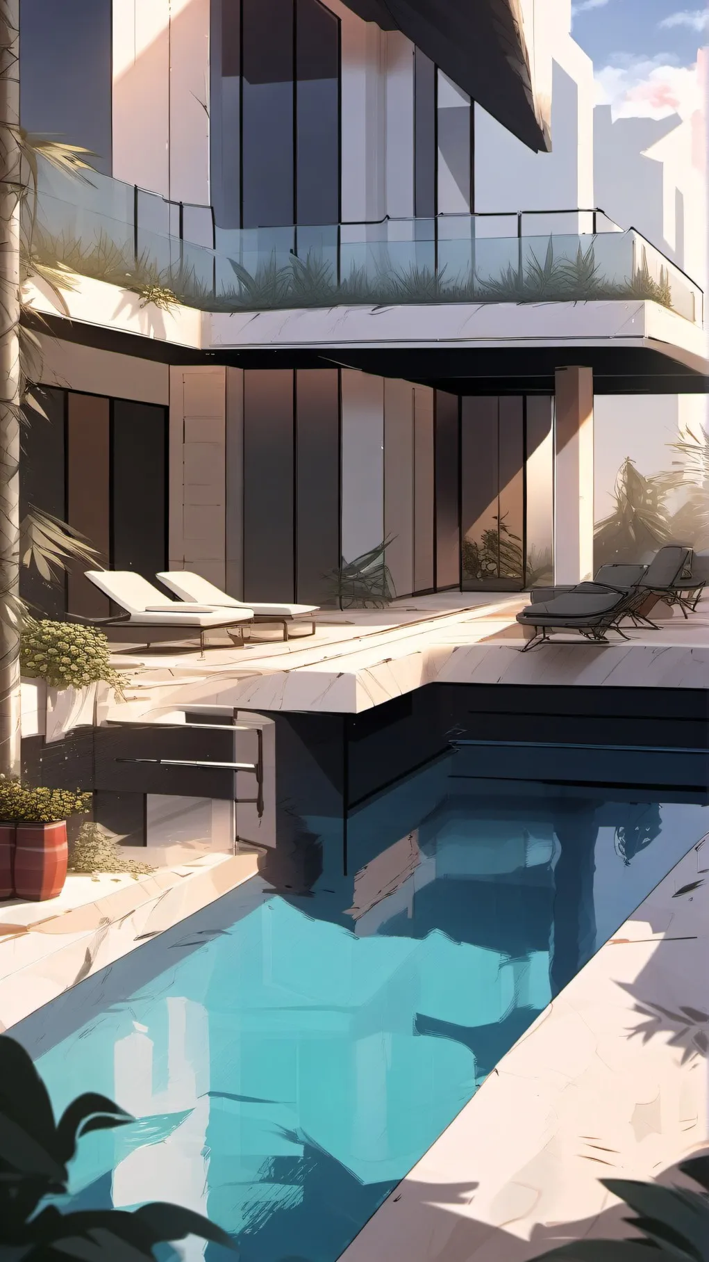 ai character: Swimming!! :D background