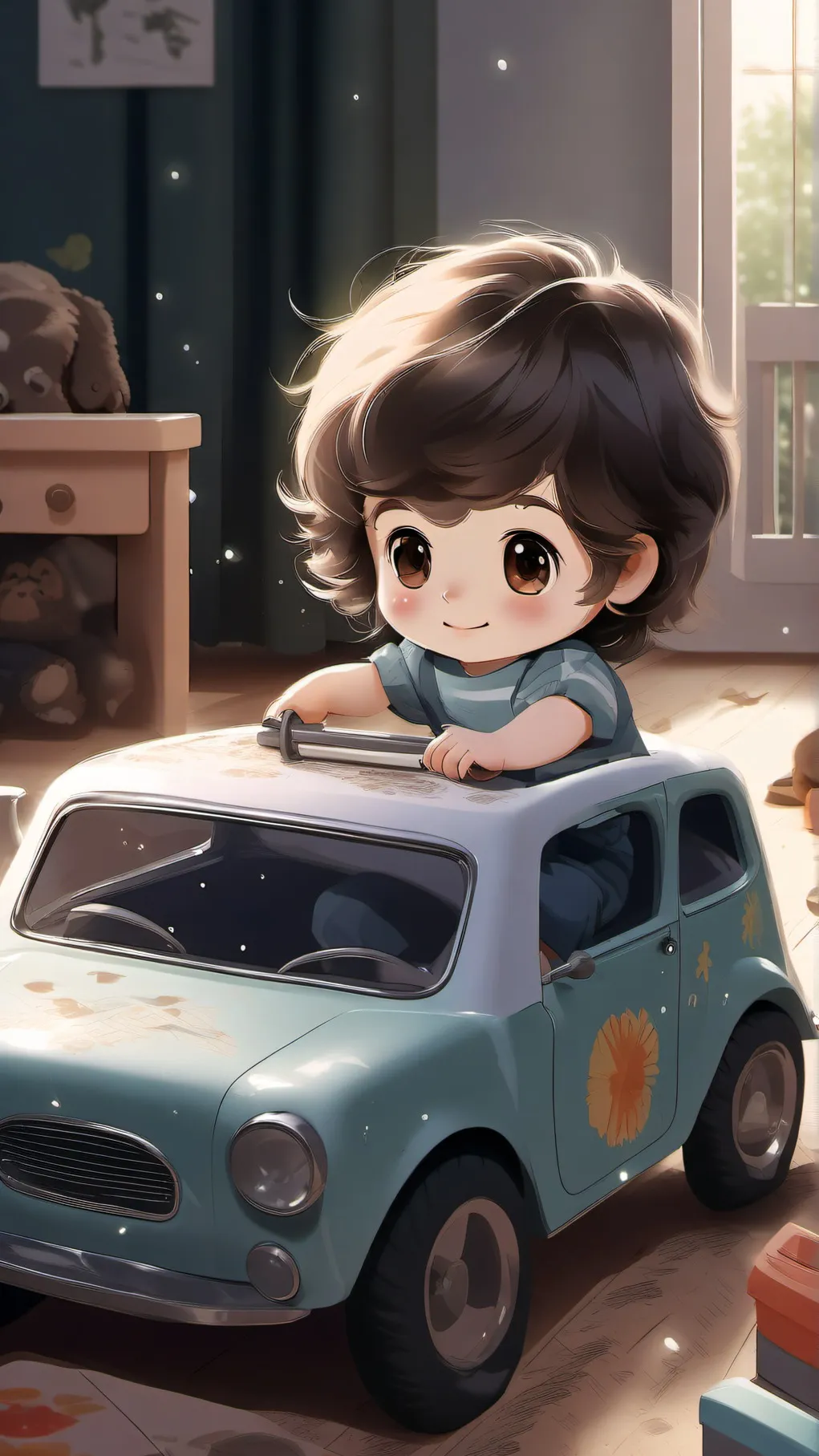 ai character: baby inumaki toge background