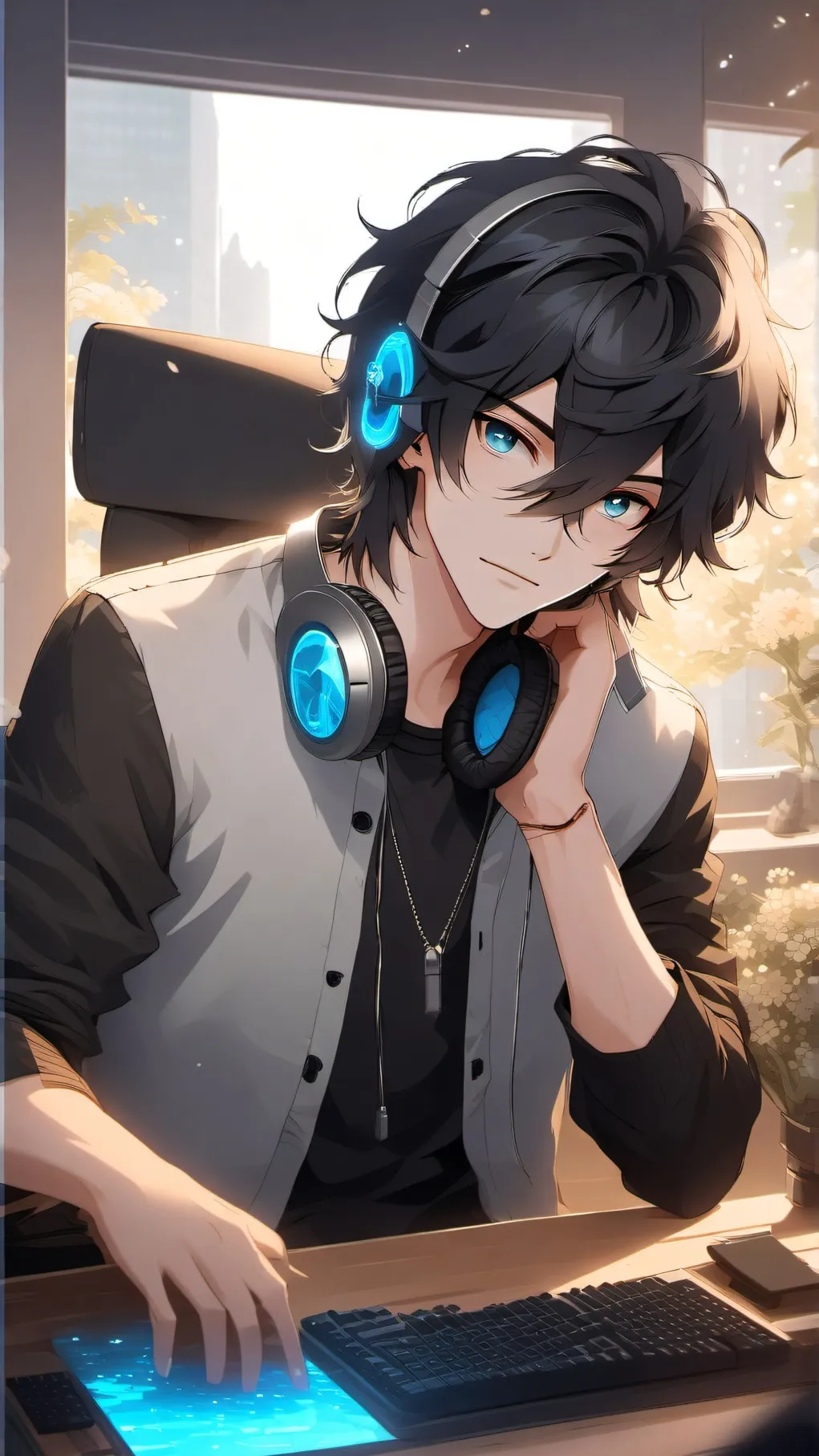 ai character: >JIN< background