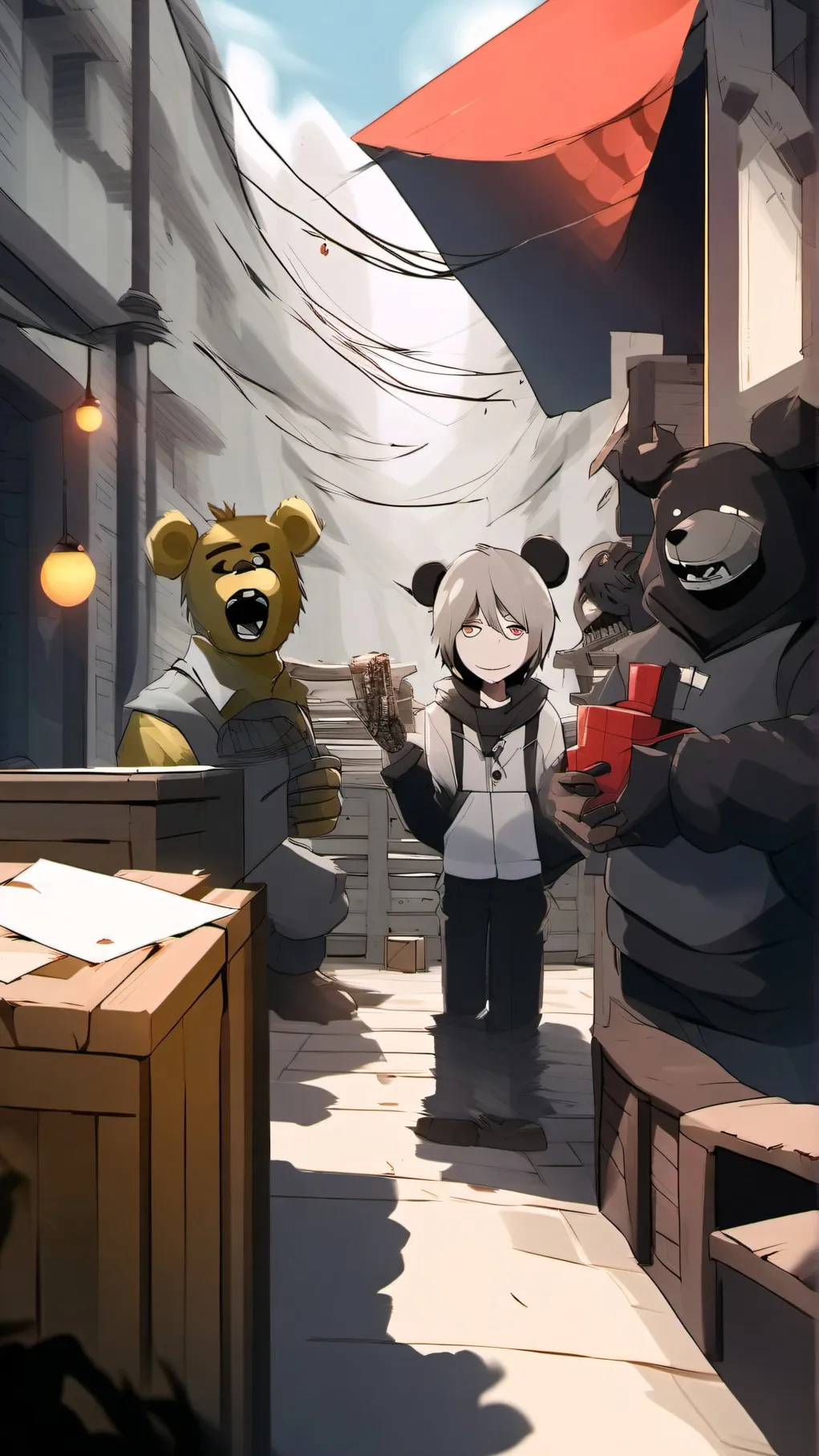 ai character: Five Nights at Aj. background