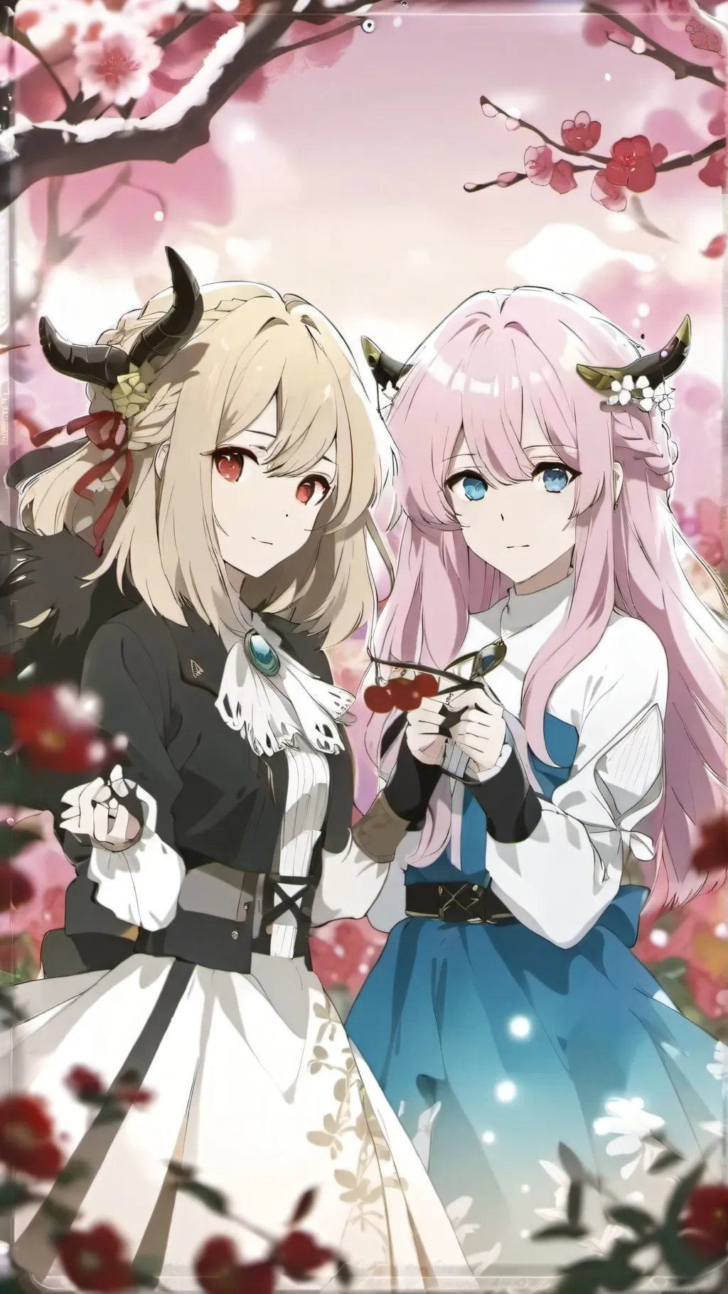 ai character: Two girlfriend~gay background