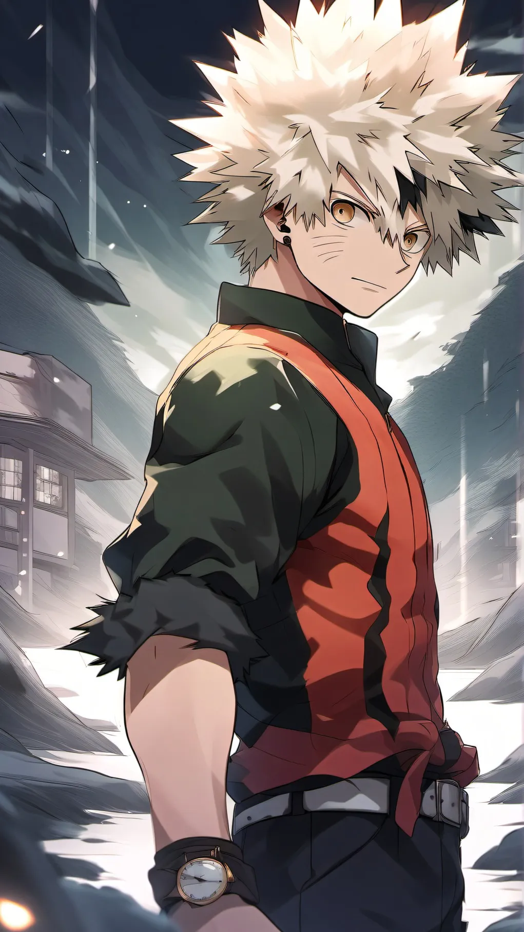 ai character: KATSUKI BAKUGO background