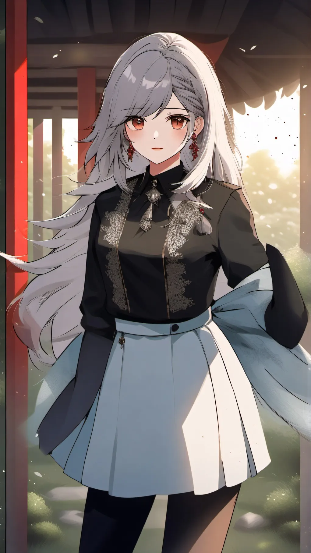 ai character: red  background