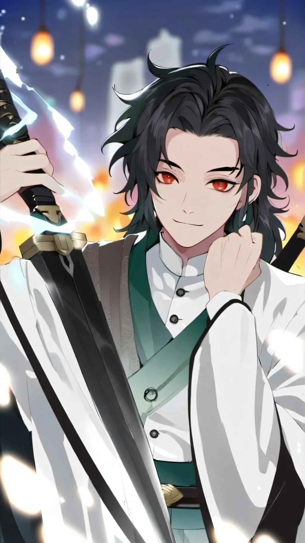 ai character: KNY valentines day background