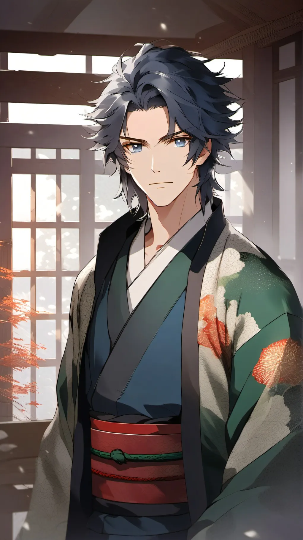 ai character: giyu x shinobu background