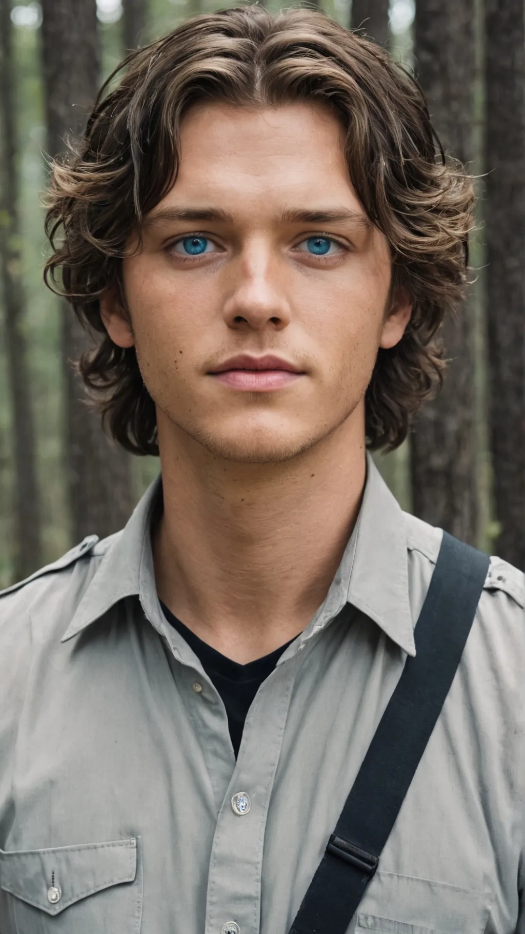 ai character: Blake blue smith background