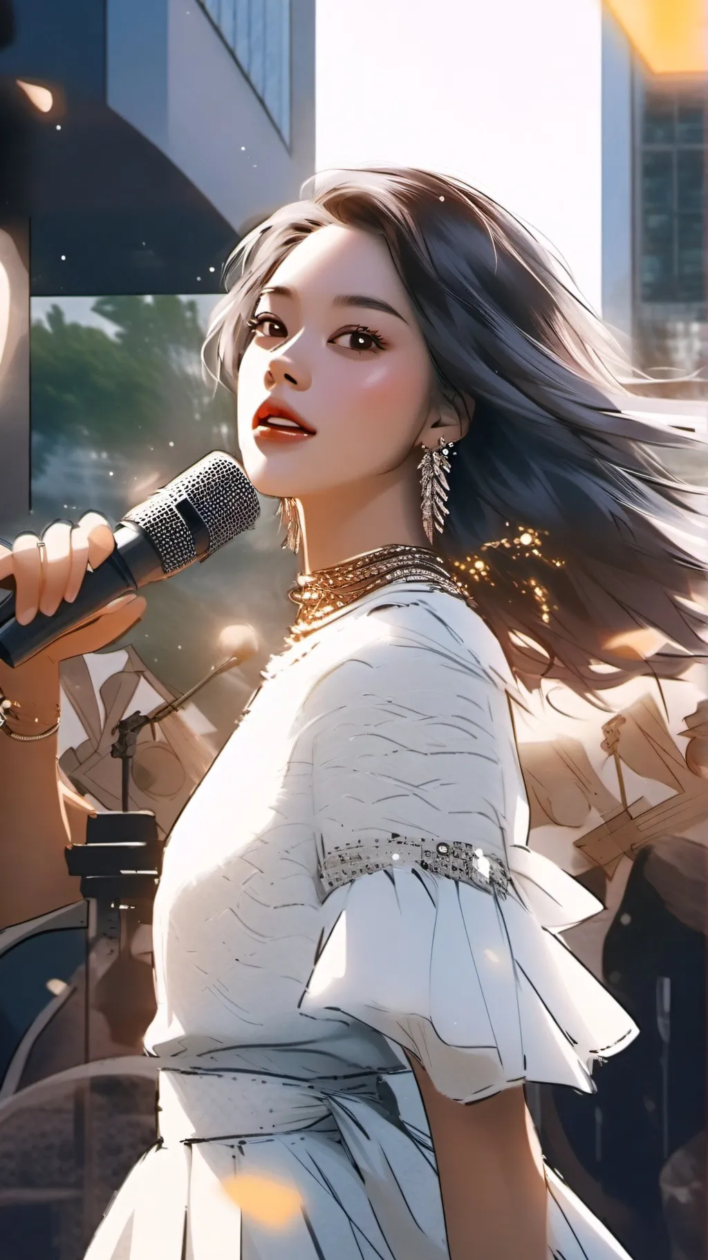 ai character: Olivia Rodrigo background