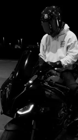 ai character: motorcycleBrother background