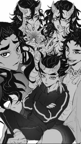 ai character: Hantengu clones background