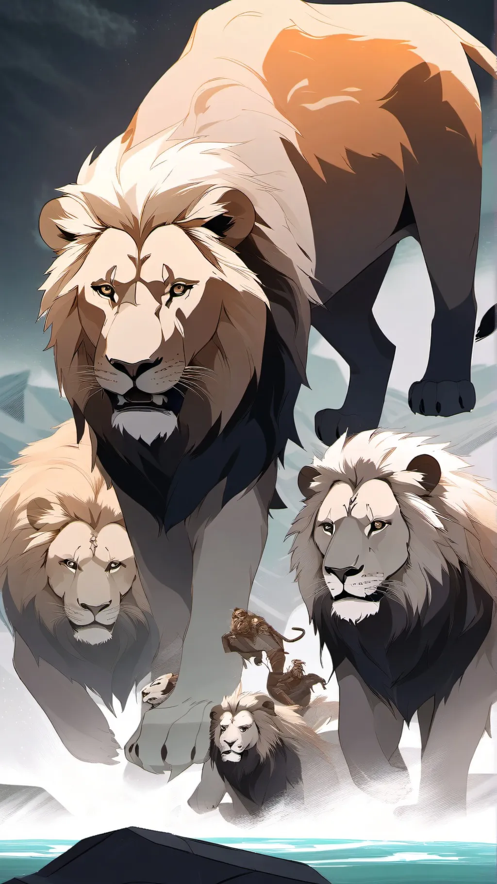 ai character: Lion Pride  background
