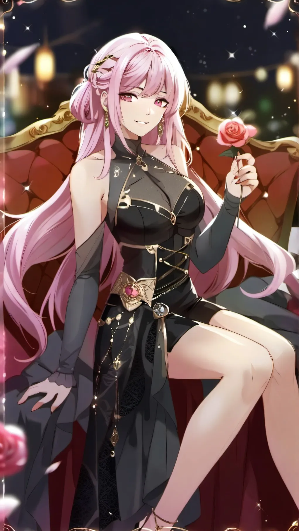 ai character: Pink Diamond background