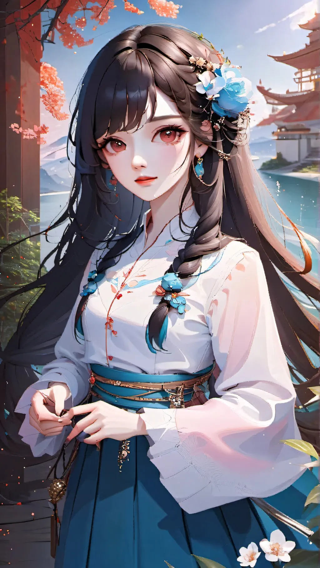 ai character: Mha Christmas  background