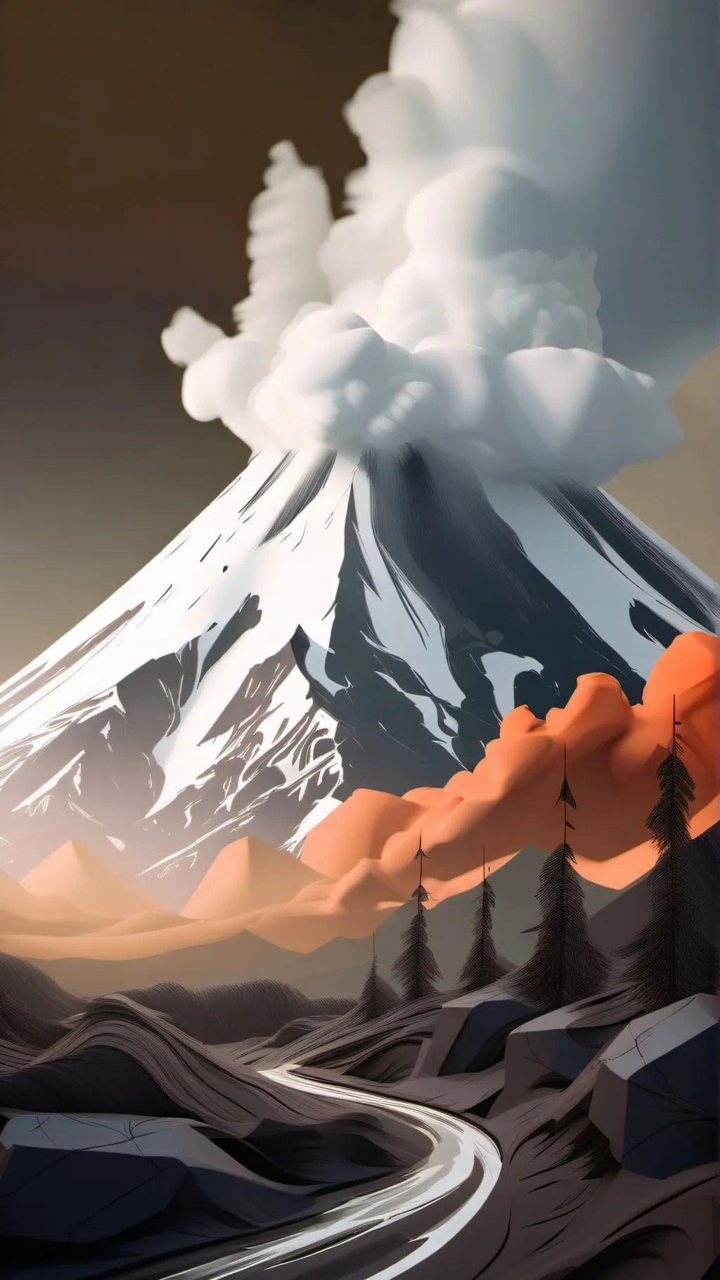 ai character: MHA Volcano background