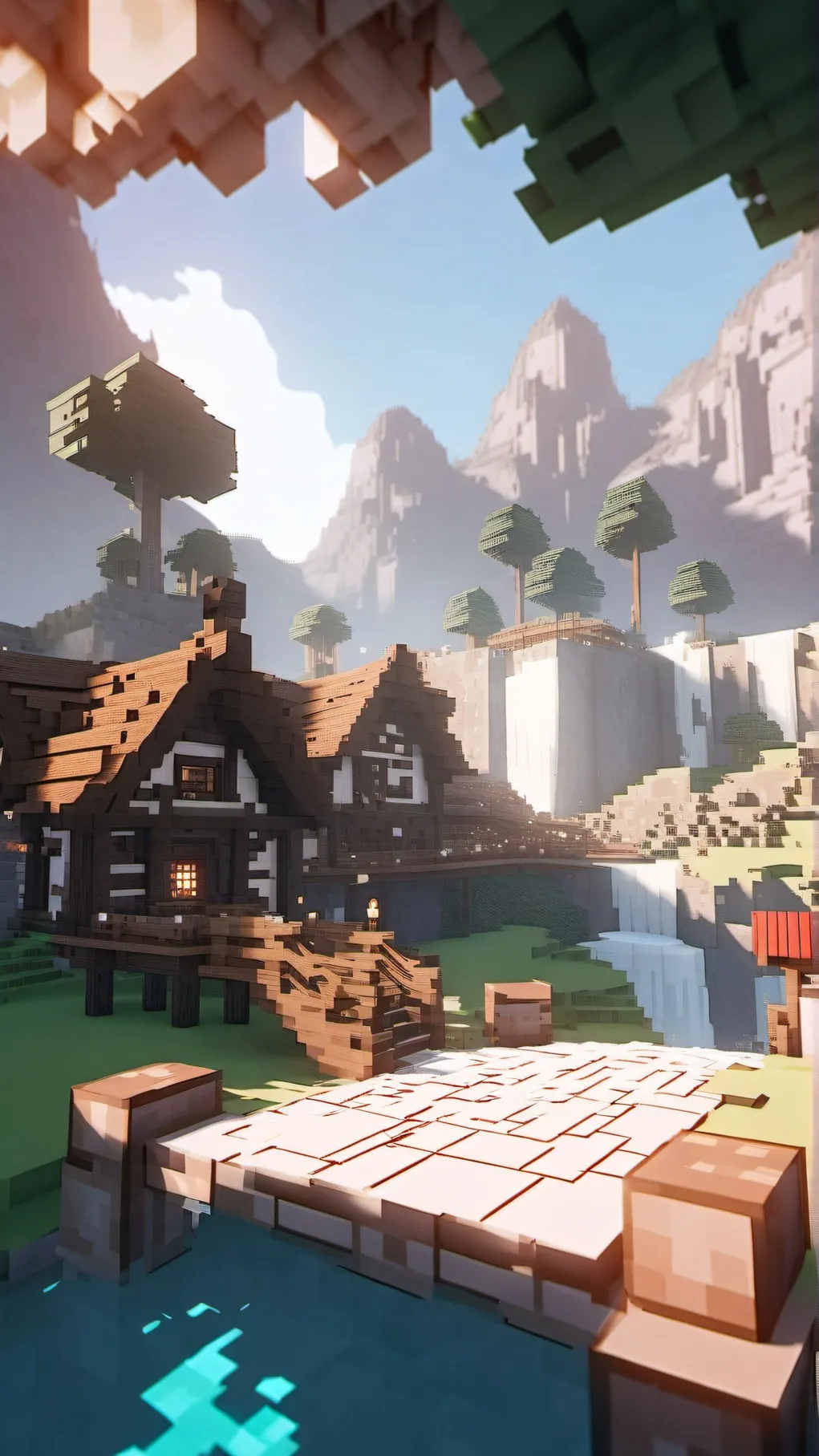 ai character: Minecraft background